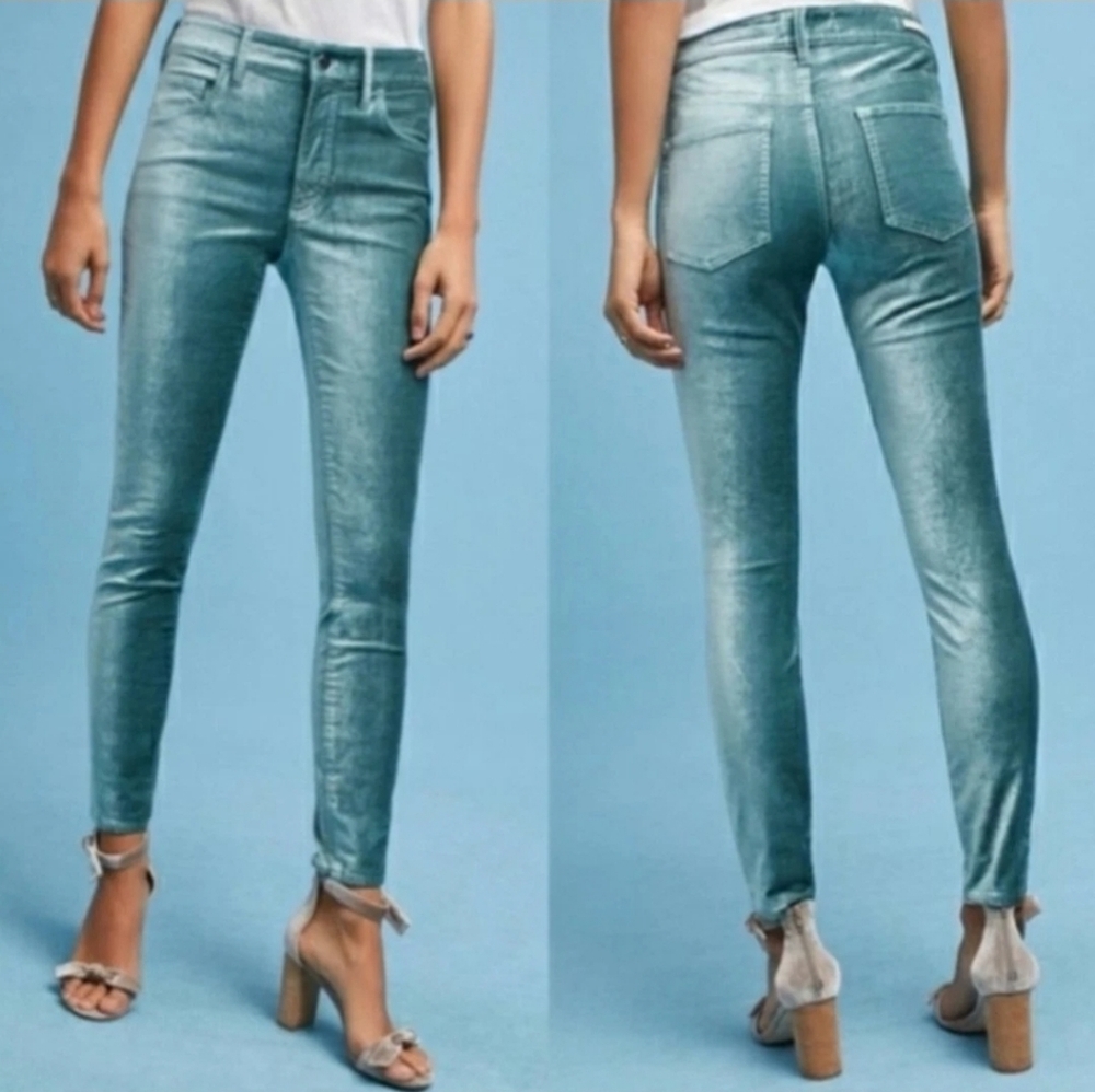 Pilcro By Anthropologie High-rise Skinny Velvet Pants Like New Condition Size 29